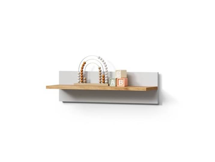 Livinity Wandregal Kinderzimmer Mailo, Weiß/Artisan, 70 x 20 cm zur strukturierten Speicherung von Spielen und Wissen