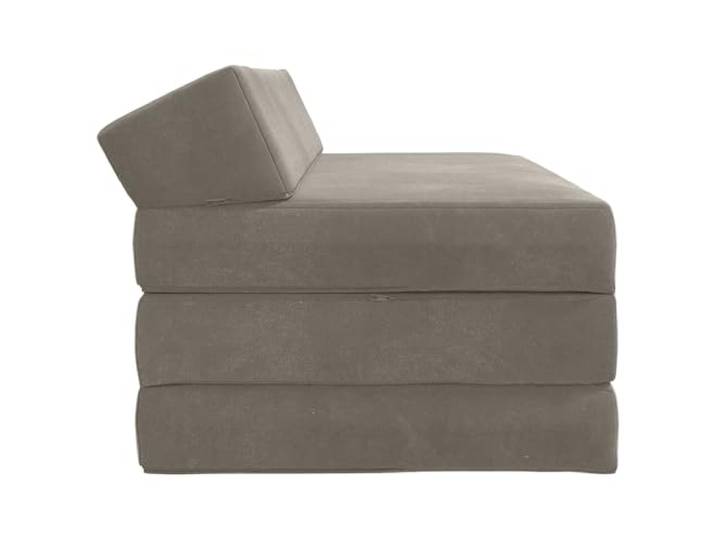 KTHLBRH Klappsofa hellgrau 120 x 60 x 49 cm Stoff 2-in-1, komfortabler Schaumstoff, Bezug 100% Polyester, Bezug mit Reißverschluss, für kleine Räume