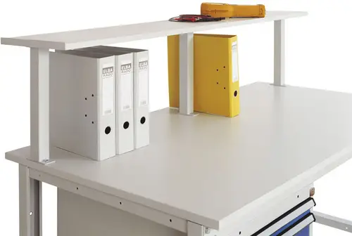 Manuflex ZB8330.3003 Konsolenträger für Ablagekonsole in Rubinrot RAL 3003, H: 350mm (= 1 Ordnerhöhe)