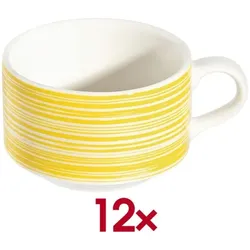 ID Fine Kaffeetasse »Fresh Color« 200 ml stapelbar 12 Stück gelb