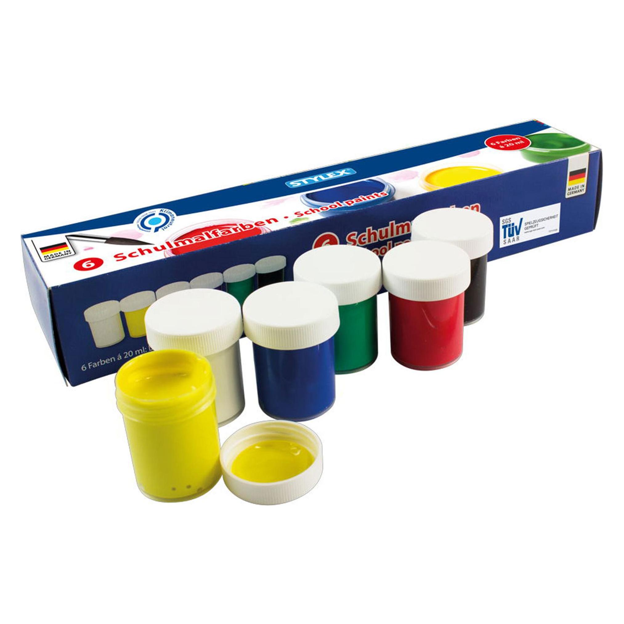 Stylex Schulmalfarben 6er Sortmient á 20ml 28956 (20 ml) (28956)