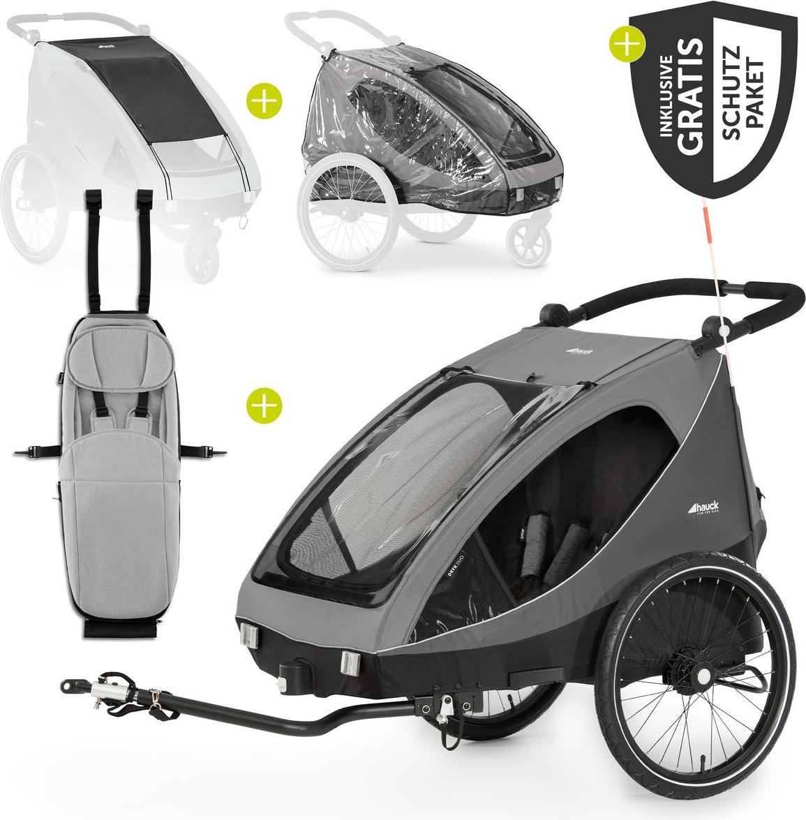 Hauck 2in1 Fahrradanhänger Sparset Dryk Duo