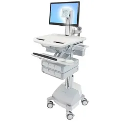 Ergotron Wagen für LCD-Display/Tastatur/Maus/CPU/Notebook/Barcodescanner - medizinisch -, Notebookwagen, Grau