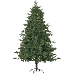HOMCOM künstlicher Weihnachtsbaum 1,8 m Christbaum Tannenbaum PVC PE Metall Grün Ø90 x 180 cm
