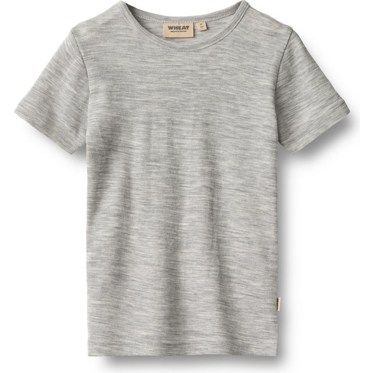 Wheat Wool T-shirt Short Sleeve Seo melange grey (0224) 152 2156-775 RWS-0224-152/12y