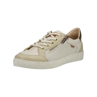 Sneaker PIKOLINOS "PIKOLINOS Sneaker Leder", Damen, Gr. 39, beige (beige, gold), Leder, Schuhe Sneaker