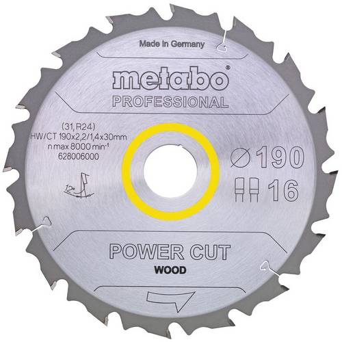 Metabo 628006000 Kreissägeblatt 190mm 1St.
