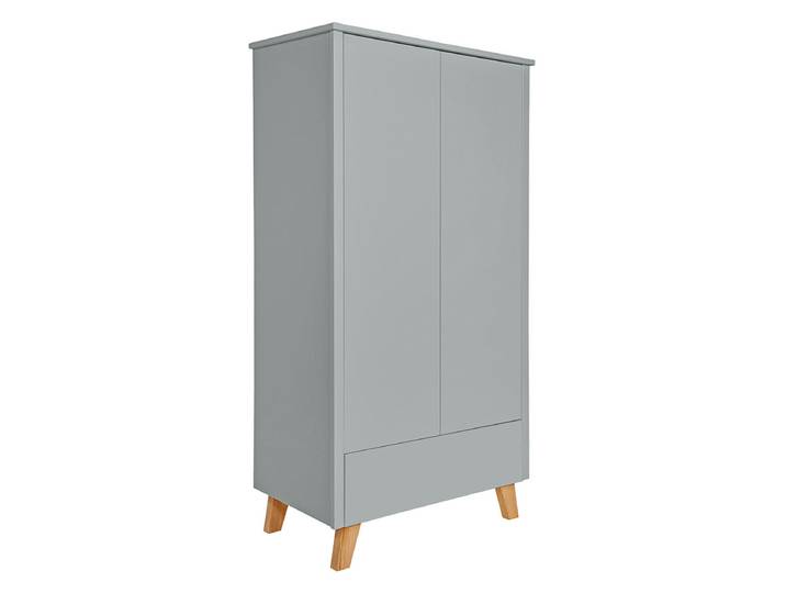 Armoire 2 portes 1 tiroir Novelies Zara Gris