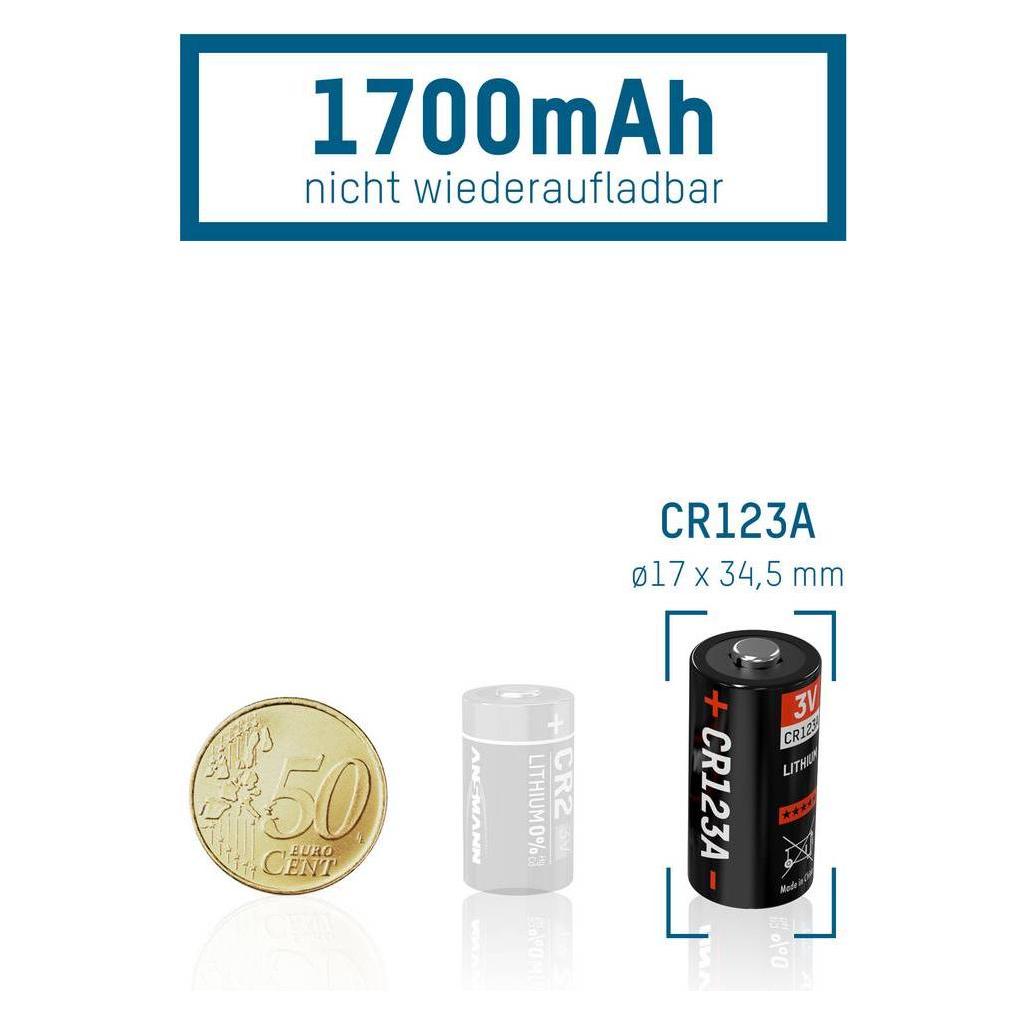 Ansmann Fotobatterie CR-123A Lithium C (6 Stk., CR123A, 1375 mAh) (5020011-02)