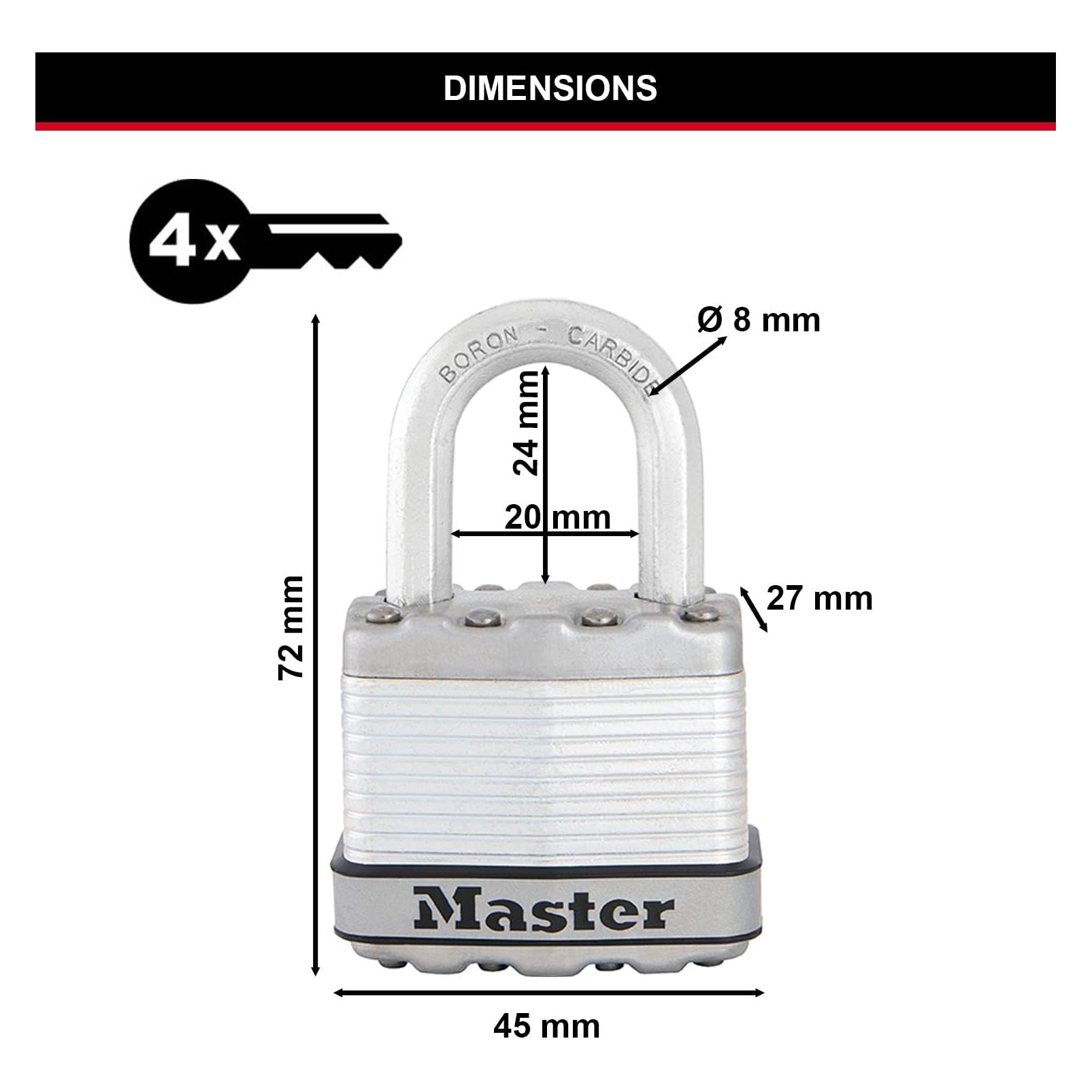 Master Lock Hochleistungsvorhängeschloss (M1EURT)