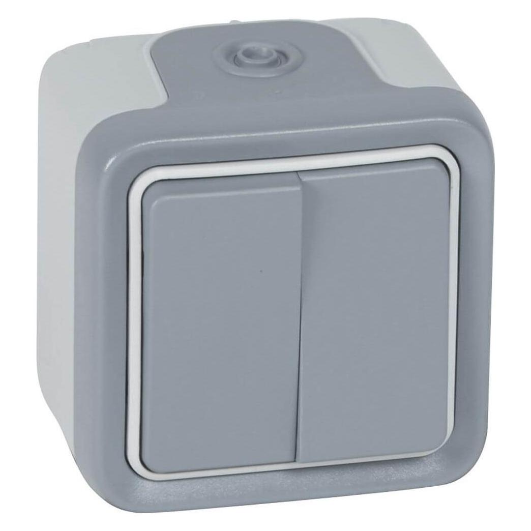Legrand Plexo Classic Wippschalter Doppelwechsel Feuchtraum Aufputz Plexo 55 (069715)