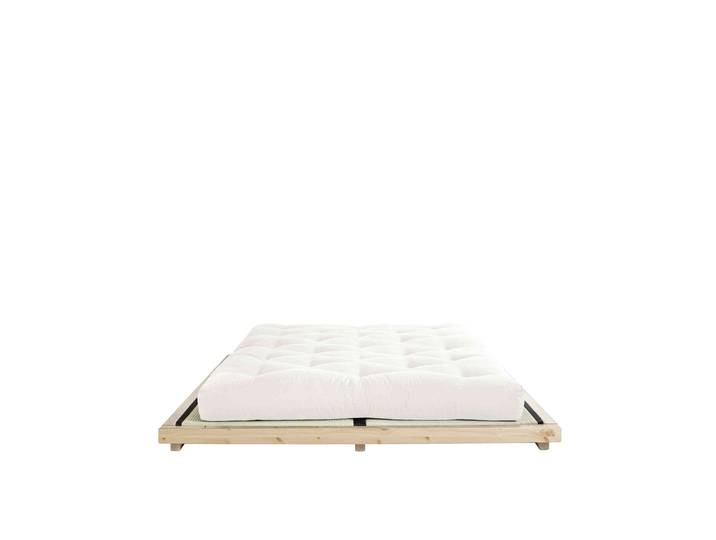 Ensemble lit futon style japonais naturel 160x200 + tatami + matelas futon écru