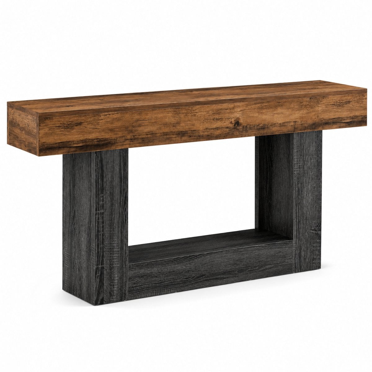 ITRONIQ Console Tafel 160 cm - Moderne Industriële Haltafel voor Entree en Woonkamer - Zwart Bruin