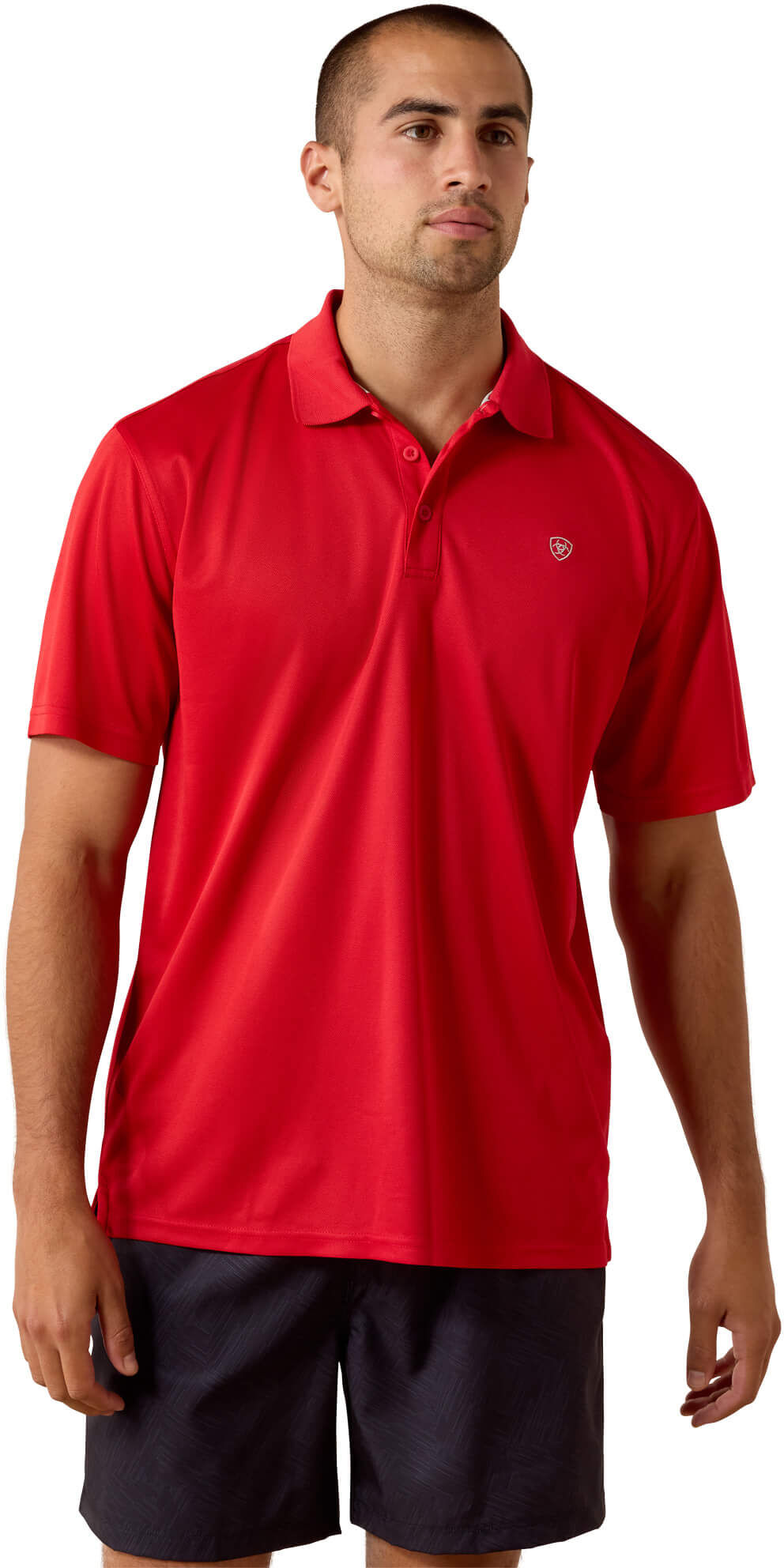 Men's TEK Polo Shirt in Scarlet, Size: Medium by Ariat