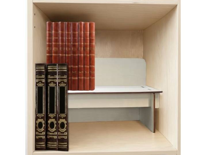 SUNUCO Rehausseur de livre compatible avec le meuble de rangement Ikea Kallax\, inserts d'étagères pour une meilleure organisation des livres\,
