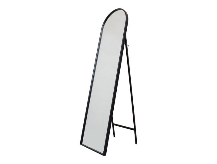 Fragix Standspiegel Ark Schwarz, Metall, 40x150x4 cm, Spiegel, Standspiegel