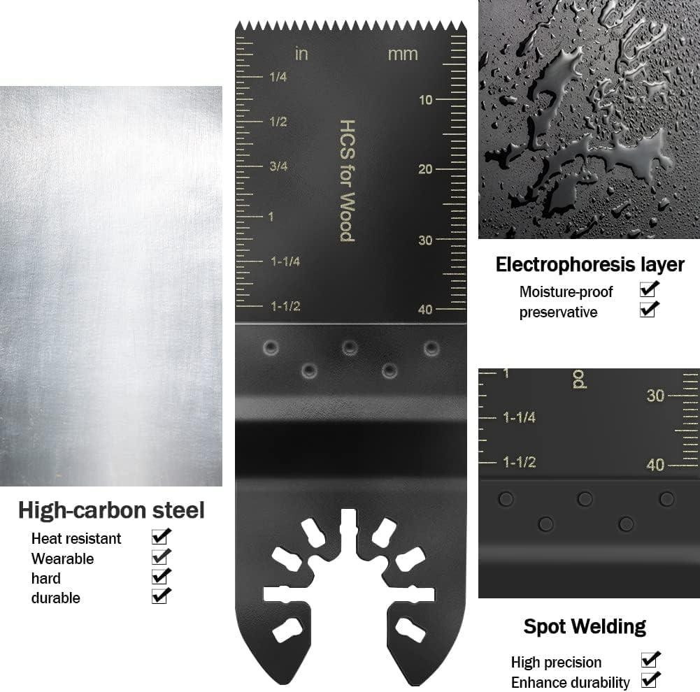 60-delige universele multitool zaagbladen set voor hout met snelle wisselbare accessoires