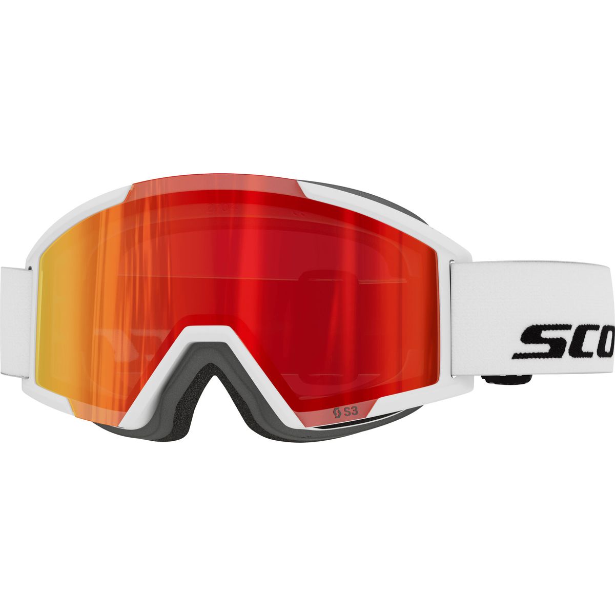 Scott Goggle Shield Pro Junior white / red chrome s3 (0002) - 4262780002376