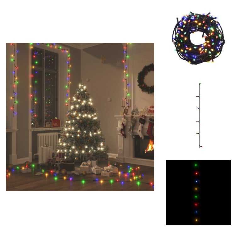 vidaXL LED-lichtketting met 2000 multicolor LED's, 200 meter, kerstverlichting