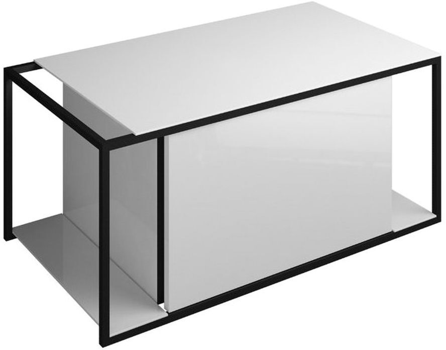 burgbad Junit Waschtischunterschrank 90 x 39,5 cm, für Aufsatzwaschtische, OHNE Ausschnitt, Version links