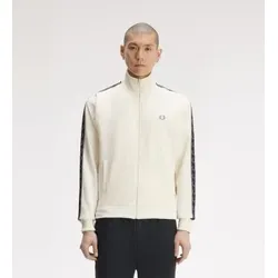 Fred Perry für Herren. J5557 Trainingsjacke mit kontrastierendem beigefarbenen Sportband (M), Lässig, Recyceltes Polyester, Nachhaltig