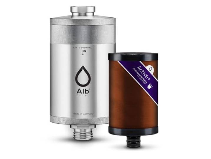 Alb Filter UNTERTISCH ACTIVE PLUS Wasserfilter Küche Edelstahl + PROTECT Gegen Schadstoffe, Kalk und Bakterien bis 0,7 µm, Untertischfilter Küche, Anschluss-Set Schnellkupplung, Made in Germany