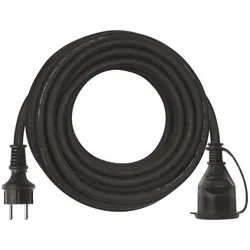 Emos, Verlängerungskabel, Geerdetes Verlängerungskabel 1 Steckdose schwarz 10 m (P01710) (10 m, CEE 7/4)
