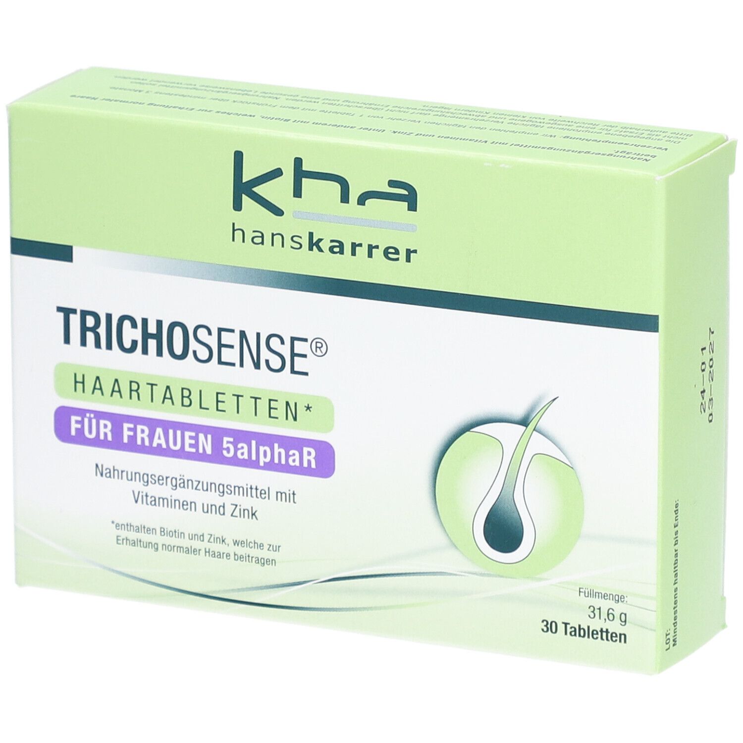 Trichosense Haartabletten für Frauen 5alphaR 30 St Tabletten