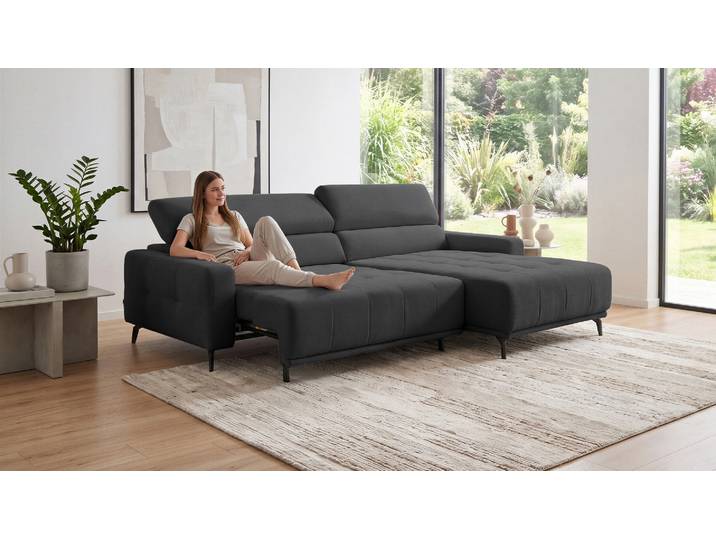 Ecksofa Moon mit motor. Sitzvorzug und Kopfteilverstellung
