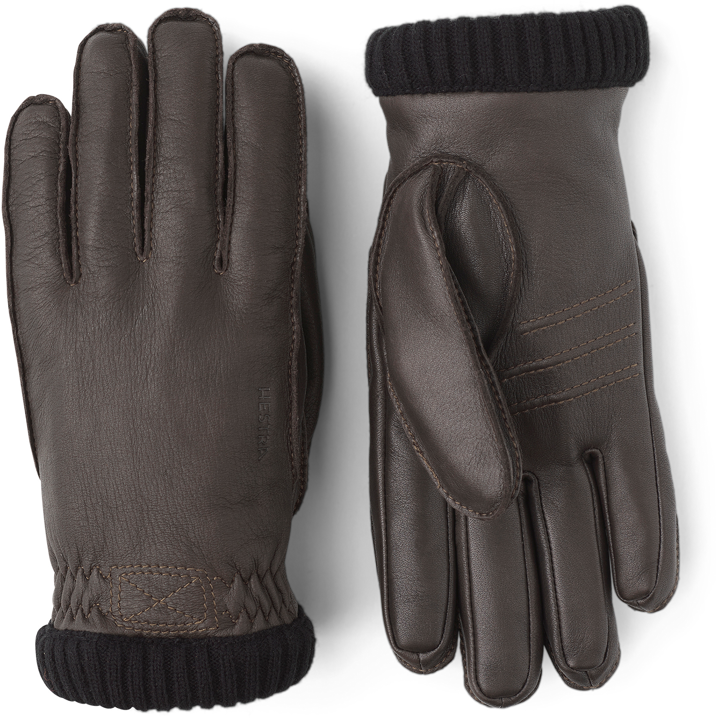 Hestra Deerskin Primaloft Rib Herren Fingerhandschuhe braun Größe 7 Lifestyle Wasserabweisend Wasserabweisend