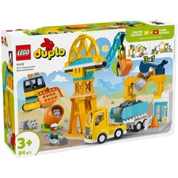 LEGO® DUPLO® 10476 Baustelle mit Baufahrzeugen - 3-in-1-Set, mehrfarbig