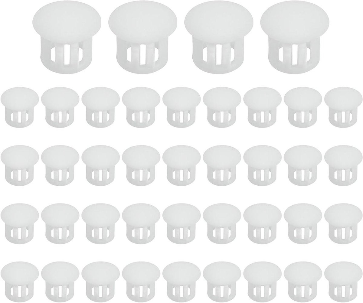 Wit Plastic Gatpluggen Schroefkapjes voor Meubelafwerking met 10 mm Gatdiameter