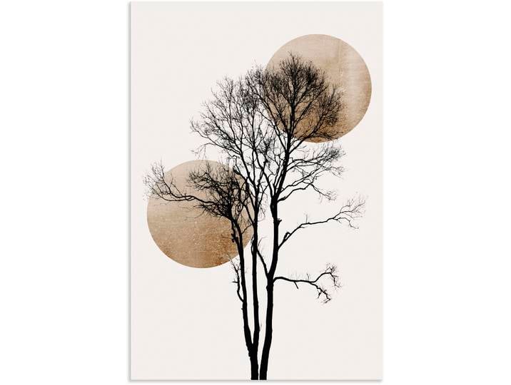 Wandbild ARTLAND Sonne und Mond versteckt , grau (farbe bild(er): grau), B:20cm H:30cm, Bilder, Wandbild, als Alubild, Leinwandbild, Poster in verschied. Grössen