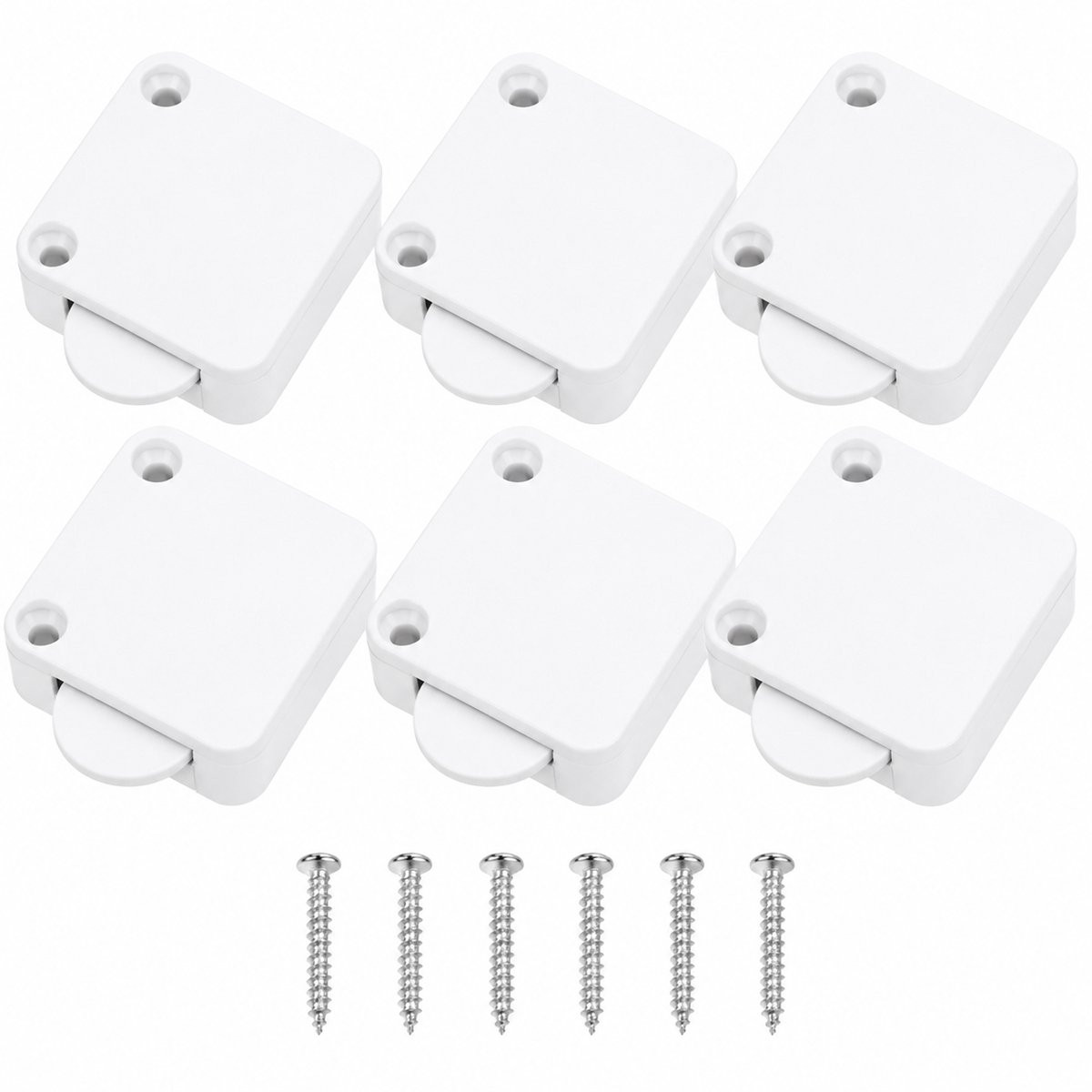 Set van 6 kastlamp schakelaars met LED, 250V 2A, normaal gesloten deurcontactschakelaar voor meubeldeuren