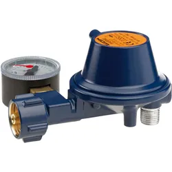 GOK Gasregler EN 61 0,8kg/h 50mBar KLF x G1/4LH-KN-90° PRV Man. Marine