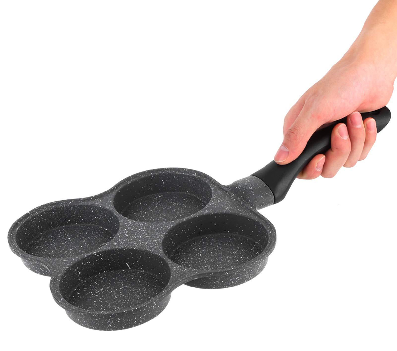 Dripio Omeletpan met vier vakken, anti-aanbaklaag en afneembaar handvat