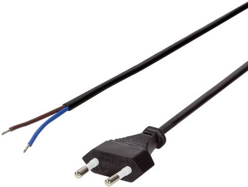 LogiLink Strom Anschlusskabel [1x Euro-Stecker - 1x offene Kabelenden] 1.50 m Schwarz
