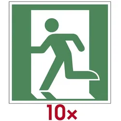LimarLite Rettungszeichen »Notausgang links (nur in Verbindung mit Richtungspfeil) [E002]«, 15x15 cm
