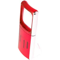 AccuCell LED-Lupe mit LED-Beleuchtung und 3fach Vergrösserung Farbe Rot