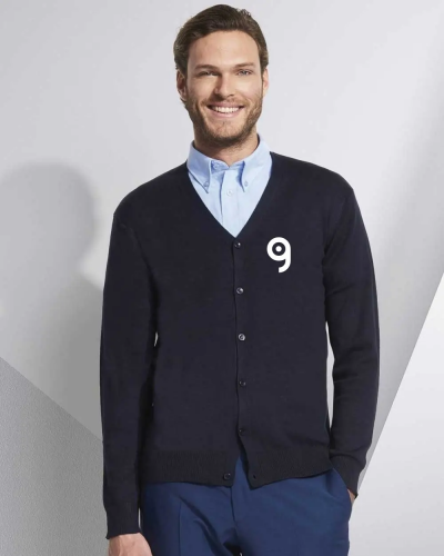 Cardigan uomo Golden in cotone/acrilico, 6 bottoni Personalizzate o neutre Sol's