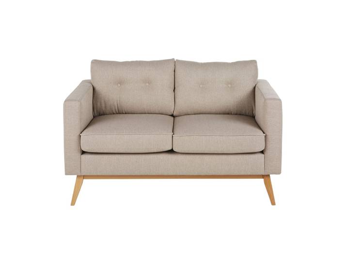 2-Sitzer-Sofa im skandinavischen Stil, beige meliert