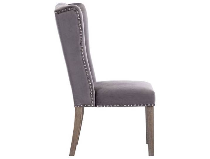 Chaise repas(1 pc) - Gris - Chaise à manger - 1 personne - Gris Velours 55x69x108.5 cm F4407
