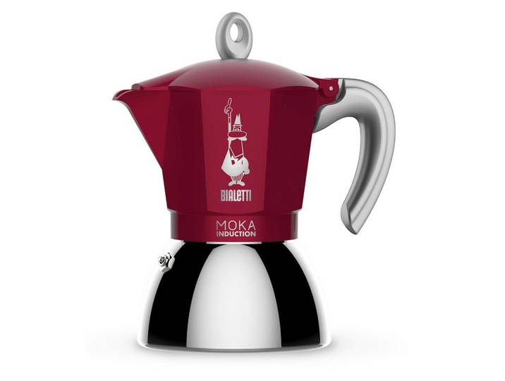 Espressokocher rot induktionsgeeignet