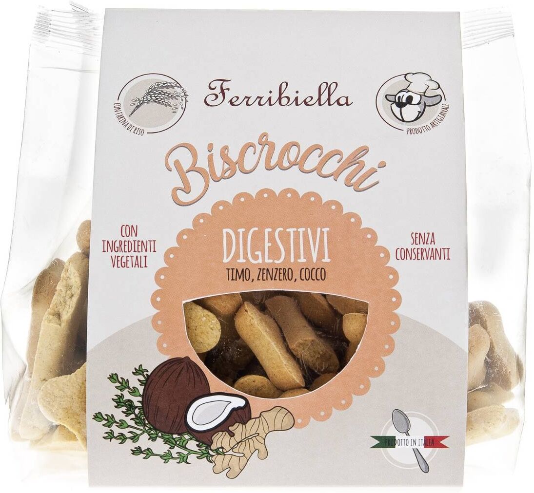 Ferribiella Biscotti per Cani Biscrocchi Digestivi 400 g