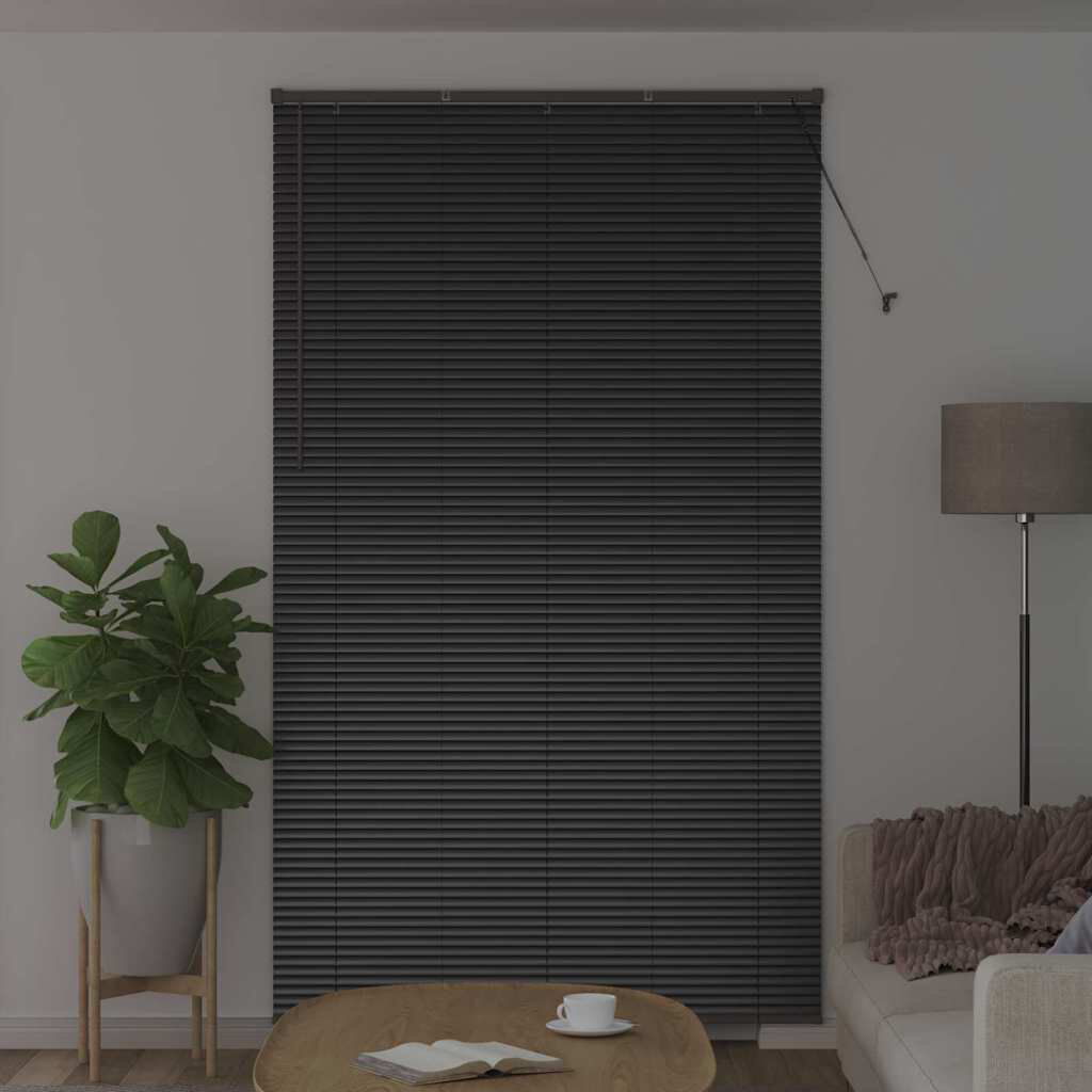 Latitude Run Horizontal/Venetian blind Black 220cm L x 125cm W