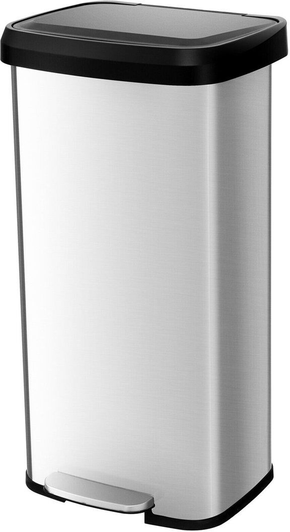Rebrilliant 68L Recycling Pedal Bin Stainless Steel Kitchen Bin With Soft Close Lid Handle Silver