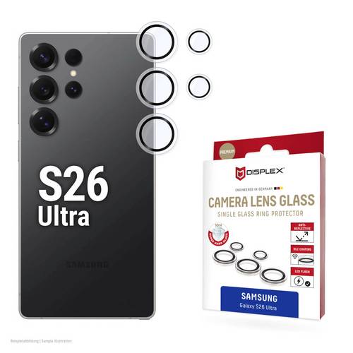 DISPLEX CamGlass Single Lens Kameraschutzglas Samsung Galaxy S26 Ultra 1 Set Anti-Fingerprint 02246