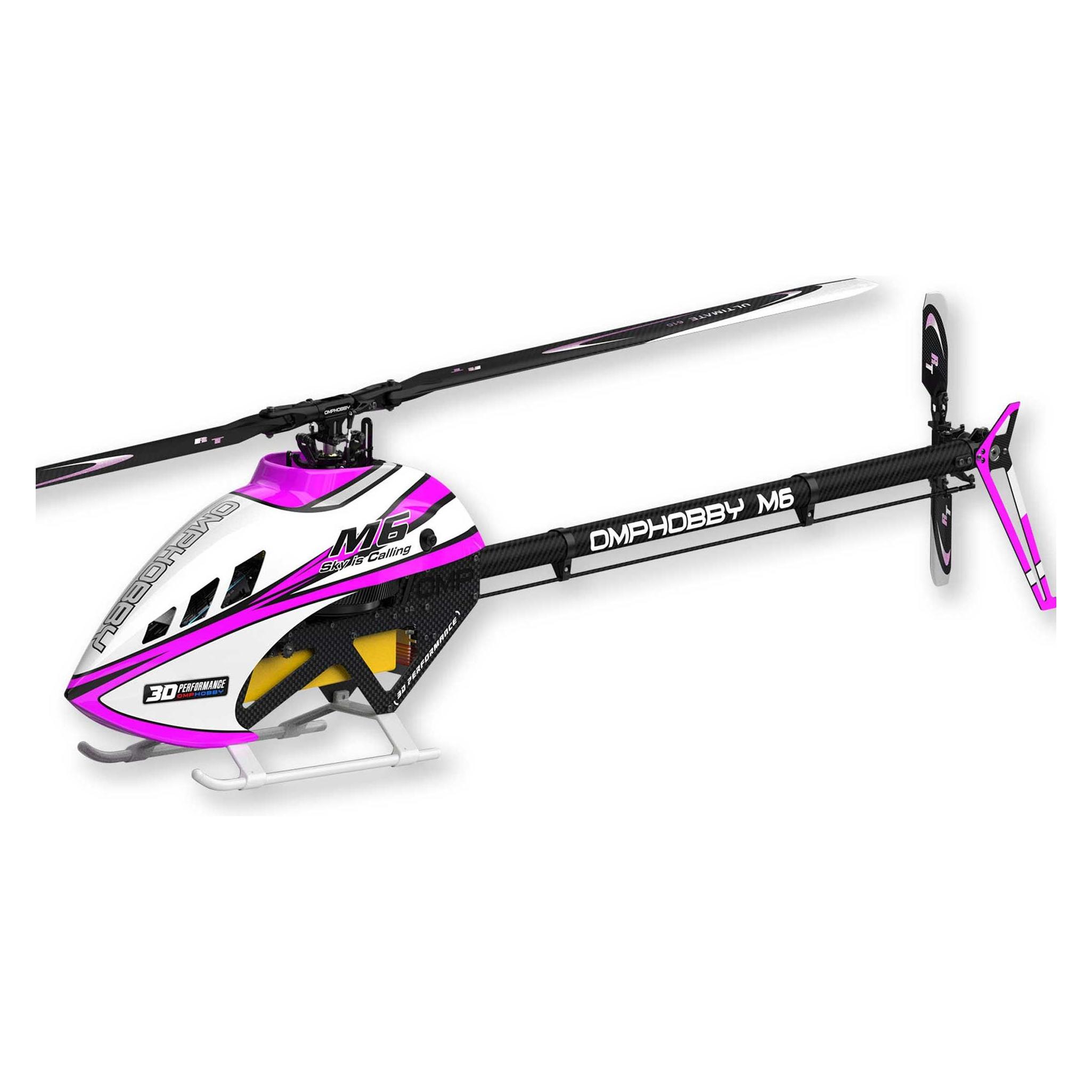 OMP Hobby Helikopter M6 Nebula-Pink Bausatz und Rotorblätter (OSHM608P)