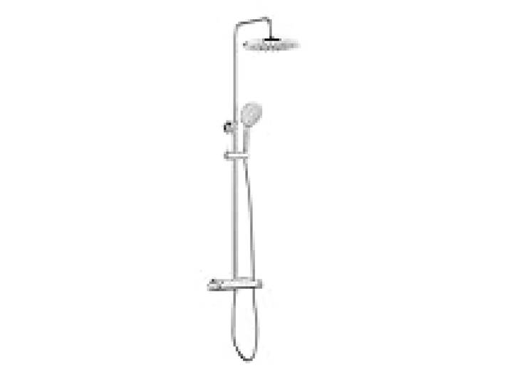 Edouard Rousseau - Colonne de Douche Thermostatique VOLG - Tête 250 mm Orientable - Douchette 3 Jets Économie d’Eau - Chromé