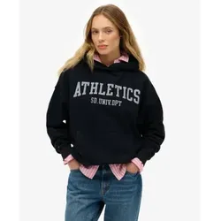 Superdry für Damen. W2012430A Athletic Essentials Entspanntes Sweatshirt navy (S), Lässig, Baumwolle, Marine